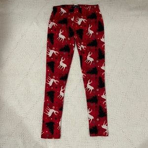 Girls NWOT Cotton Christmas Leggings
